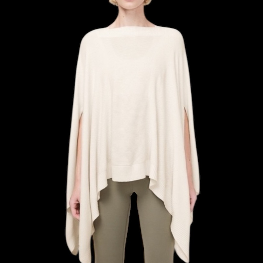 LULULEMON flow forward cape/poncho CREAM, GORGEOUS!!!